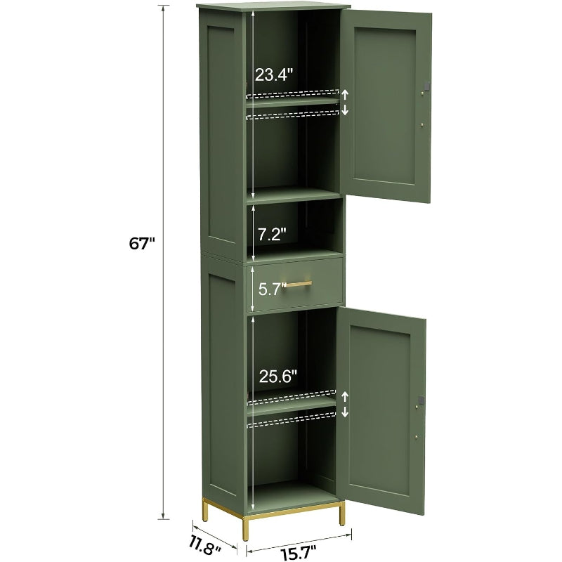 67" H Bathroom Storage Cabinet