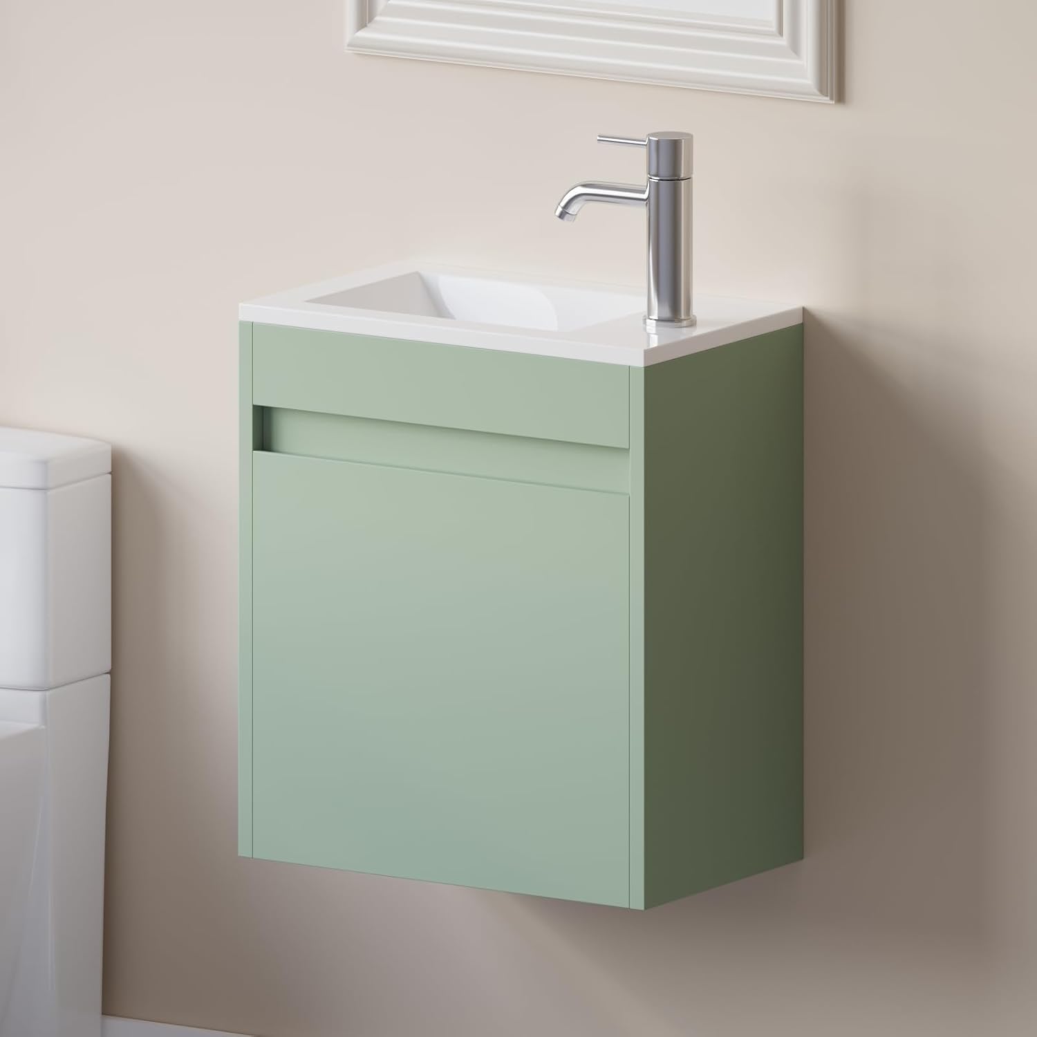 16" Floating Bathroom Vanity Sink Combo