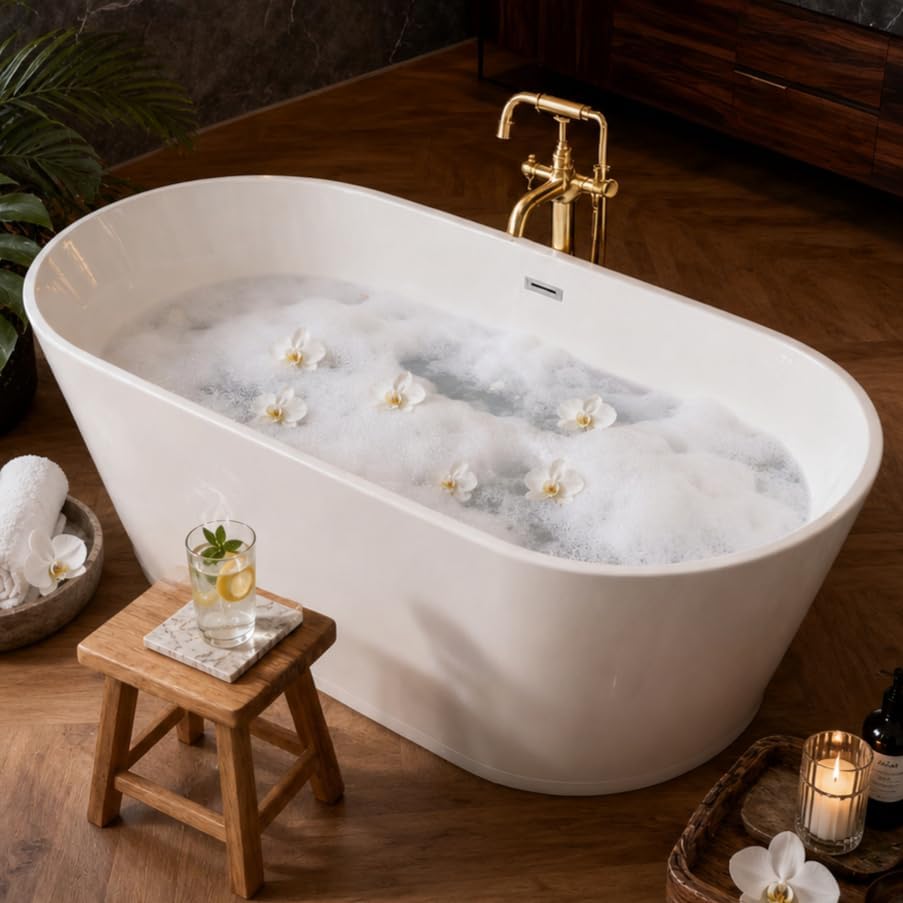 55" Oval Freestanding Tub