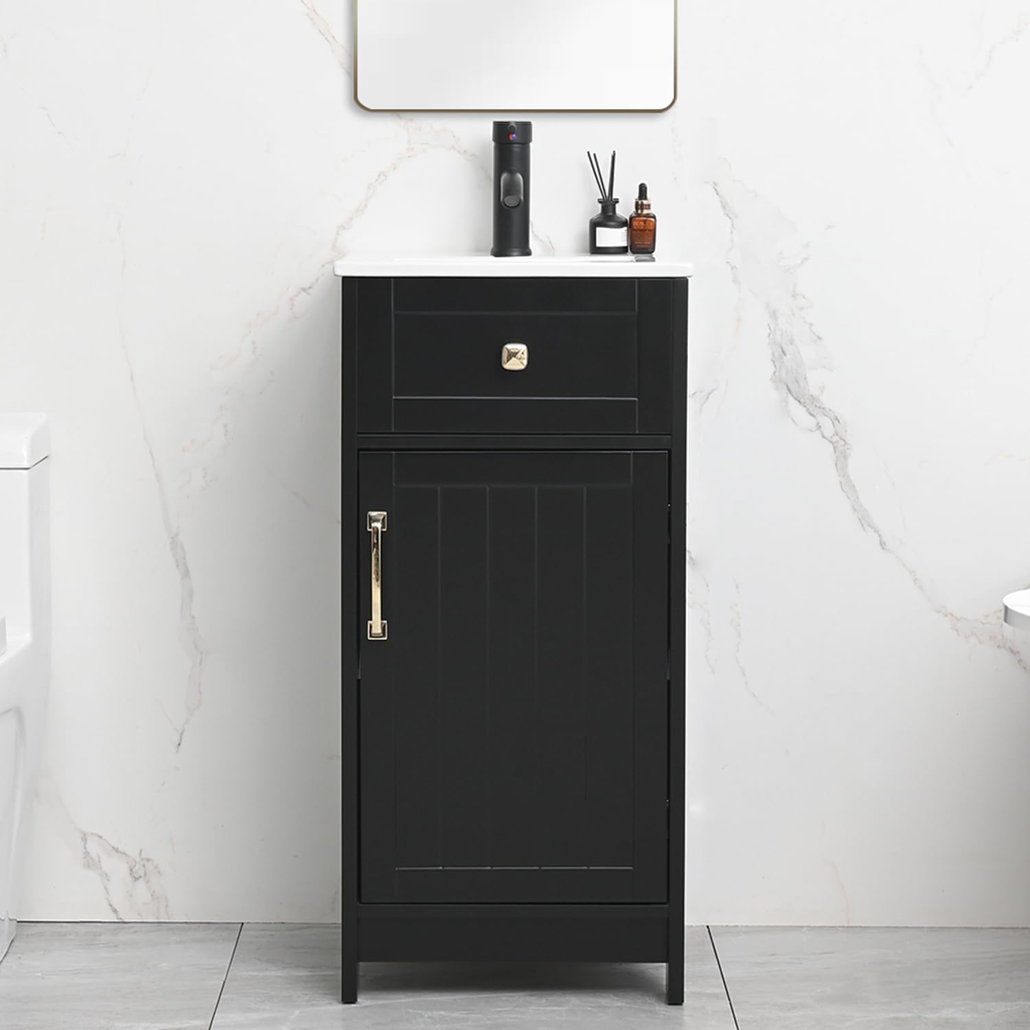 16 Inch Small Bathroom Vanity Sink Combo
