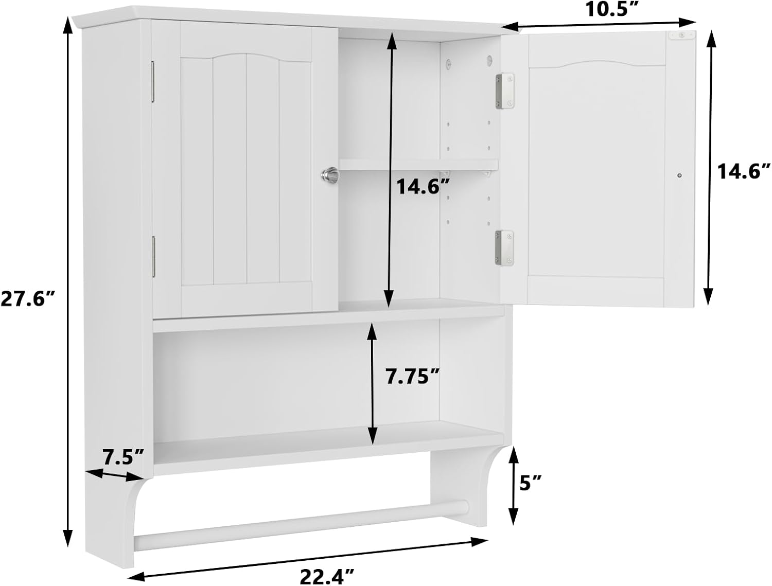 White Wall Mounted Bathroom Cabinet