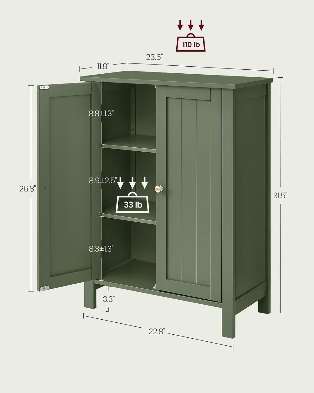 Bathroom Floor Storage Cabinet