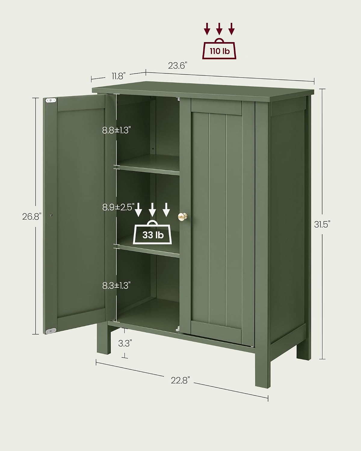 Bathroom Floor Storage Cabinet