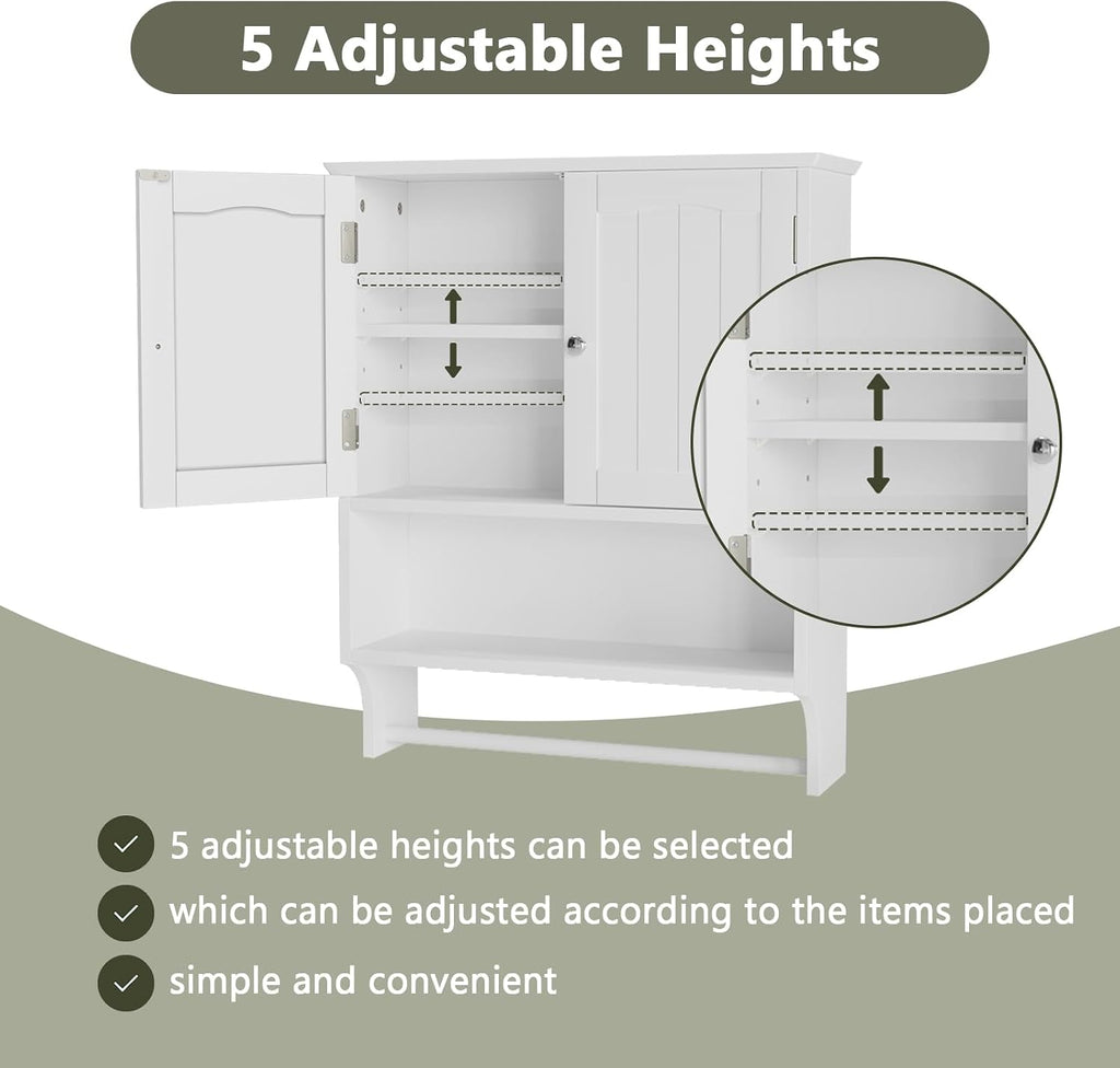White Wall Mounted Bathroom Cabinet