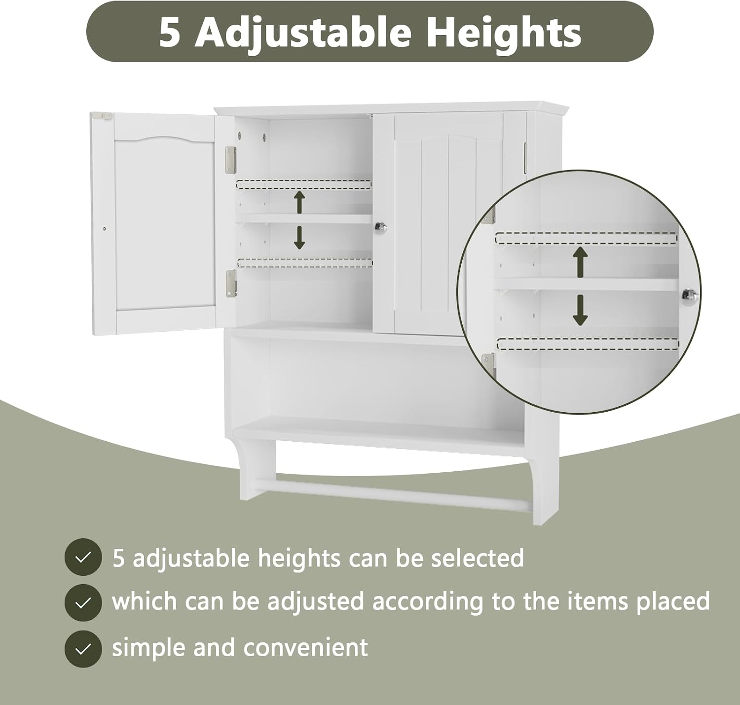 White Wall Mounted Bathroom Cabinet
