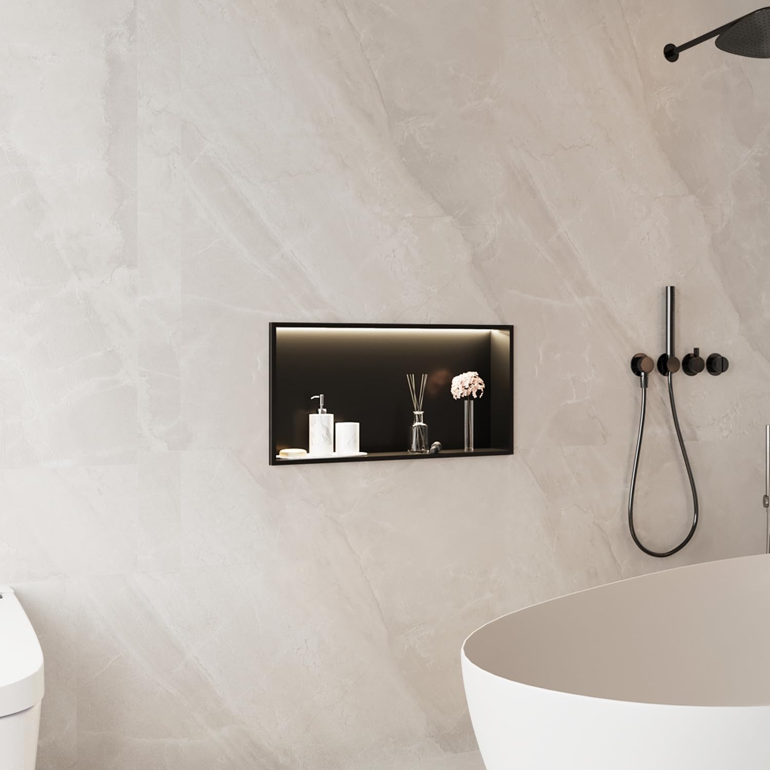 LED Stainless Steel Shower Niche