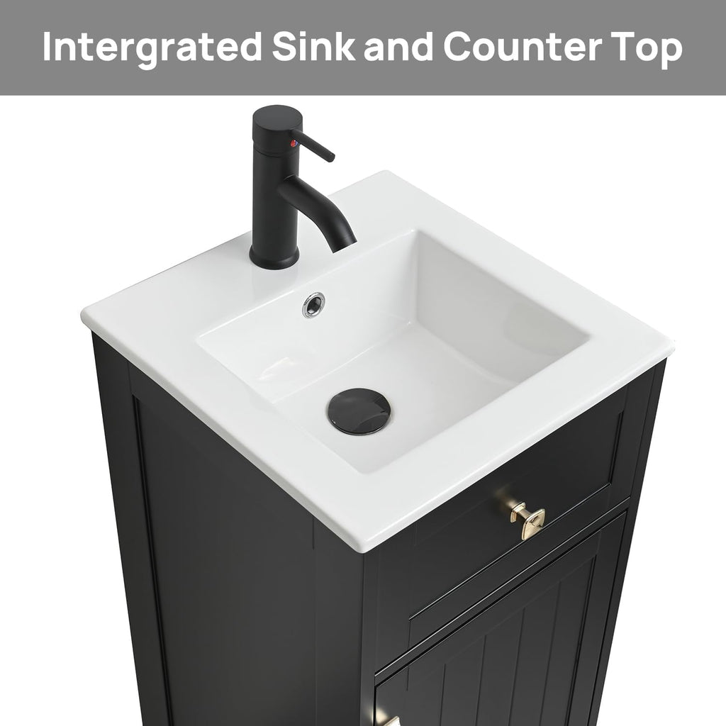 16 Inch Small Bathroom Vanity Sink Combo