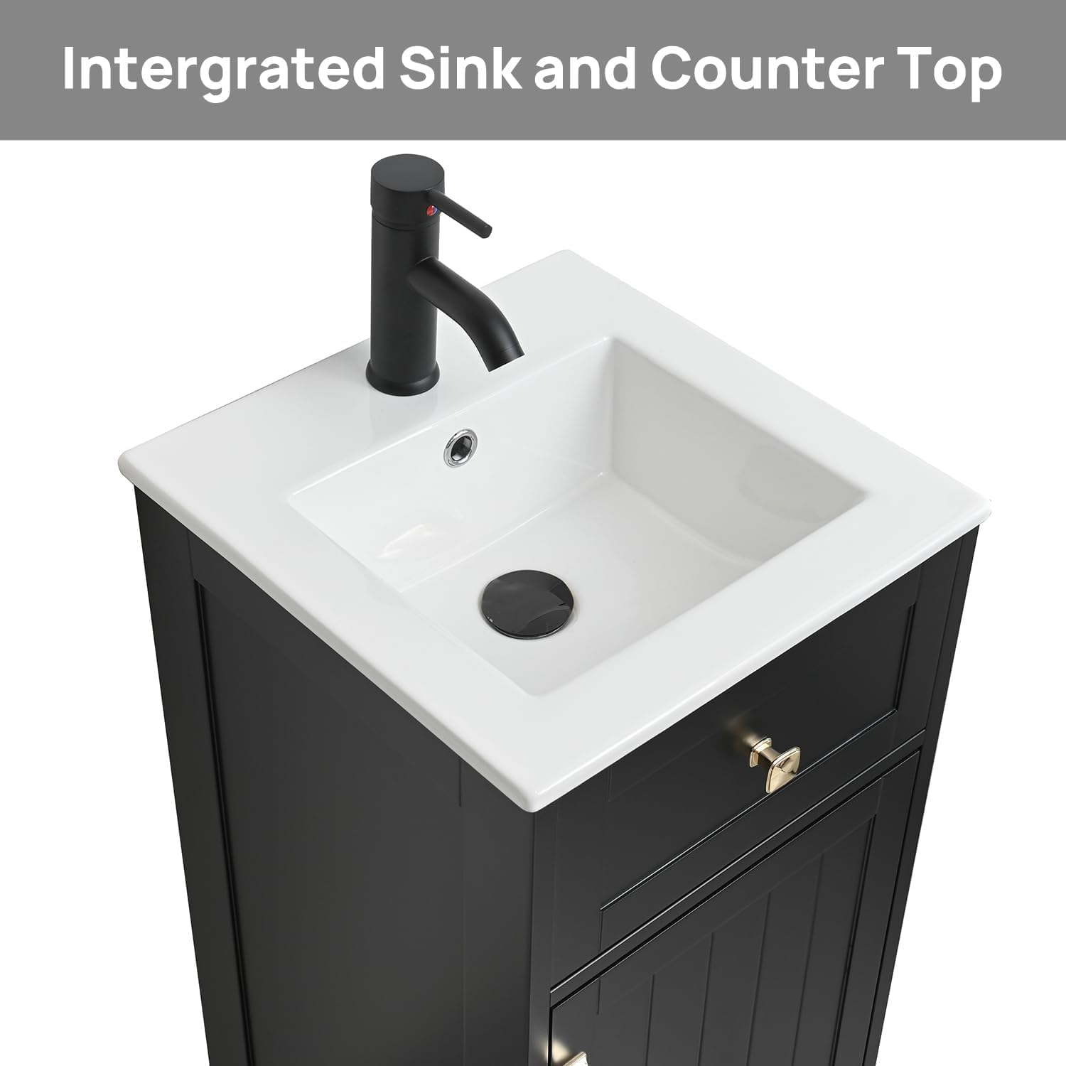 16 Inch Small Bathroom Vanity Sink Combo