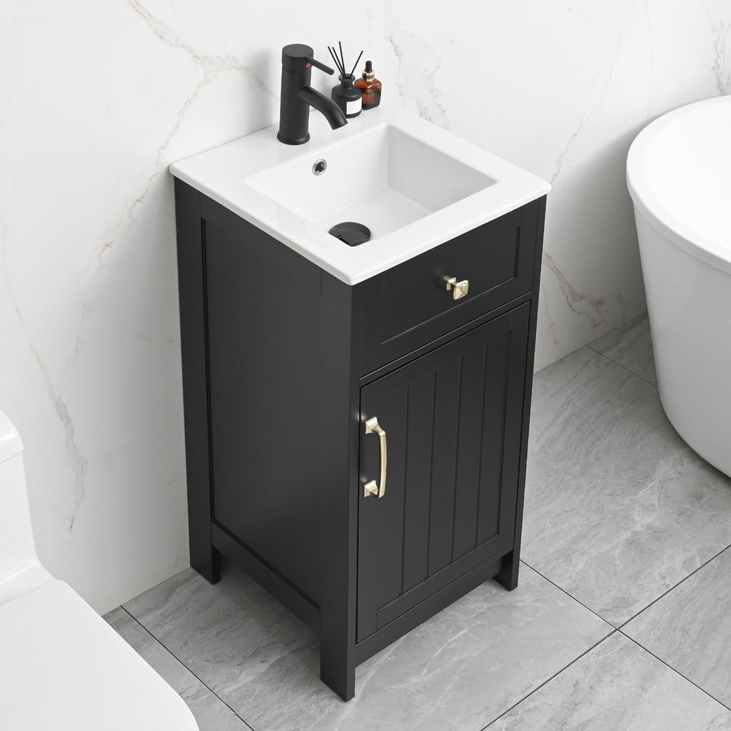 16 Inch Small Bathroom Vanity Sink Combo