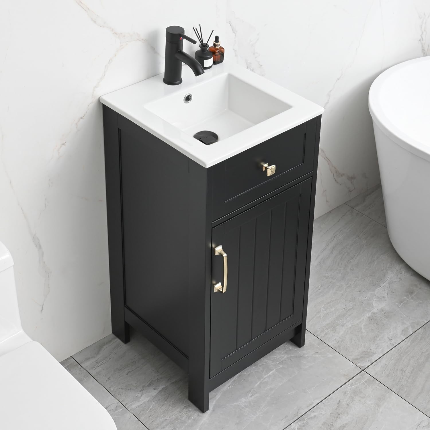 16 Inch Small Bathroom Vanity Sink Combo