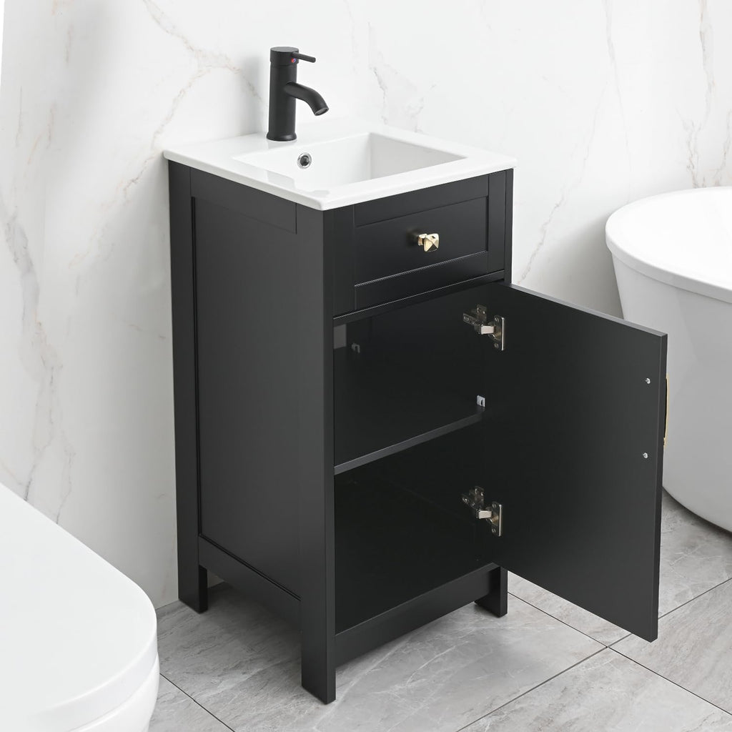 16 Inch Small Bathroom Vanity Sink Combo