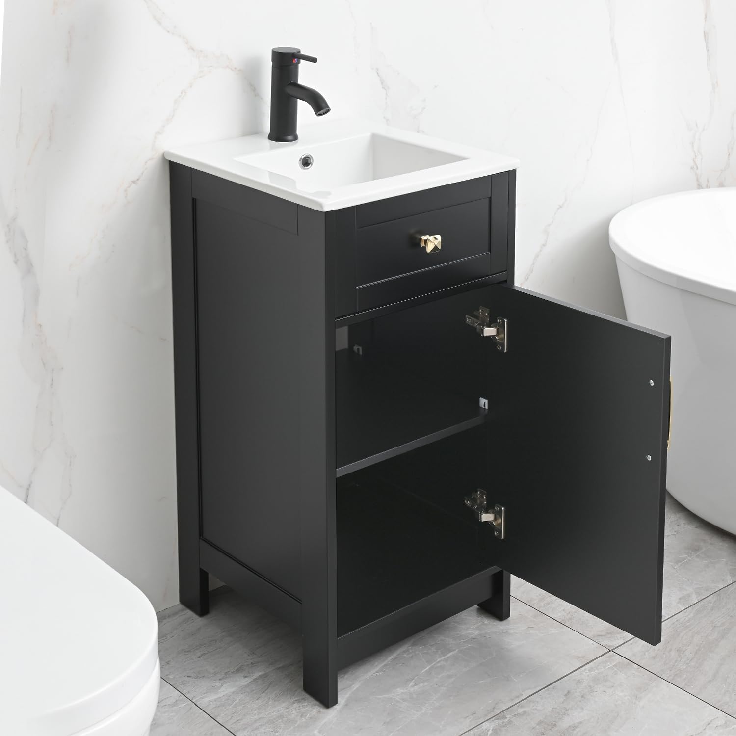16 Inch Small Bathroom Vanity Sink Combo