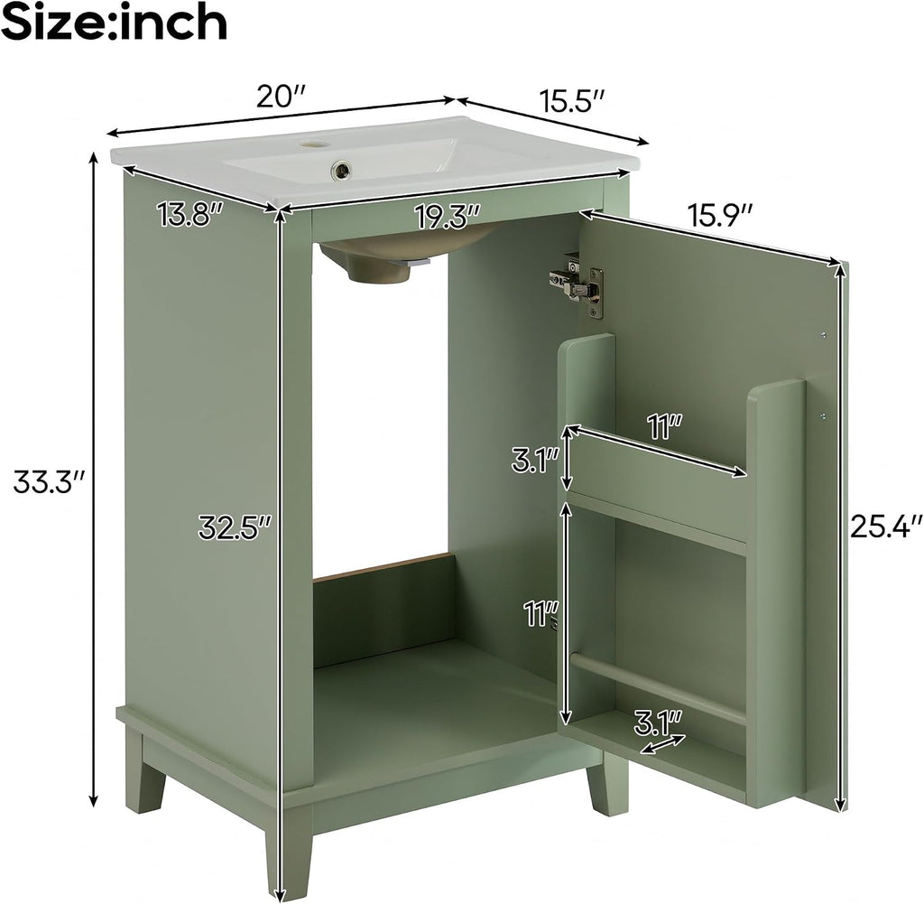 20" Bathroom Vanity with Sink Combo