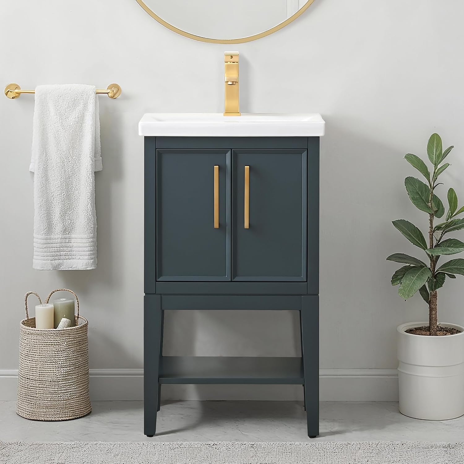 20" Small Bathroom Vanity with Sink Combo