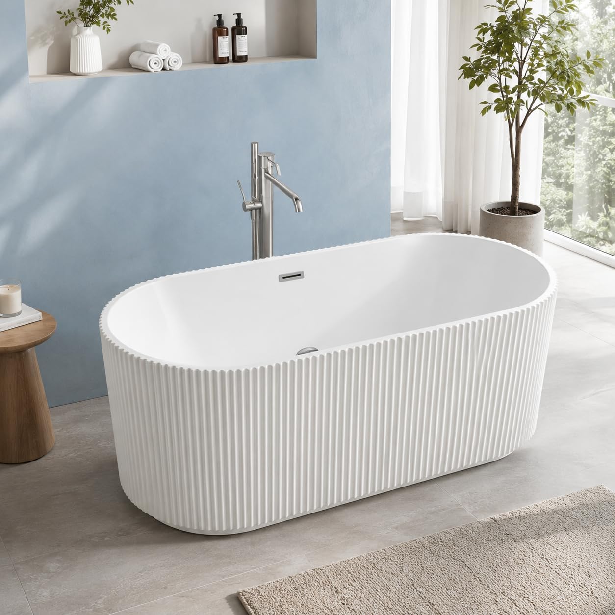 67" Freestanding Soaking Bathtub