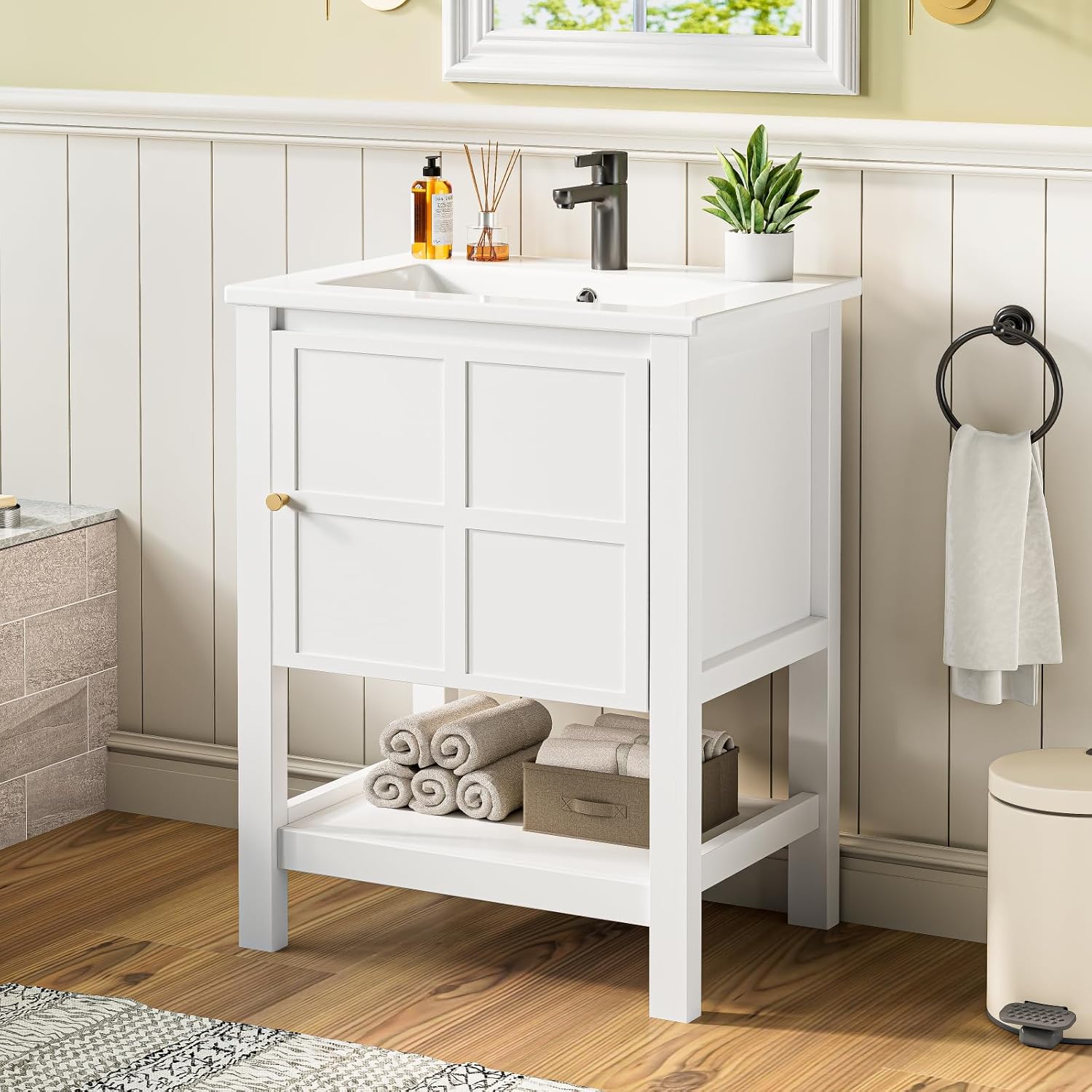 24 Inch Farmhouse Bathroom Vanity Sink Combo