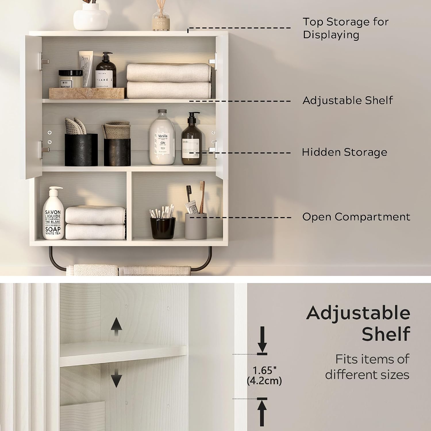 Fluted Wooden Medicine Cabinet