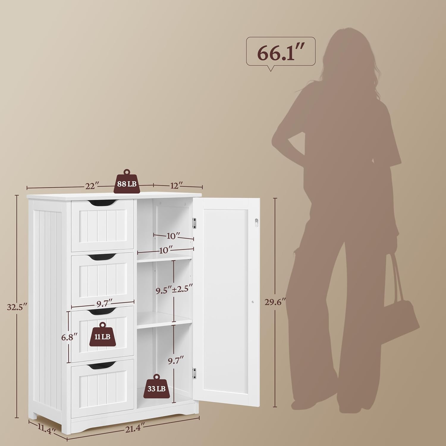 Small Bathroom Storage Cabinet