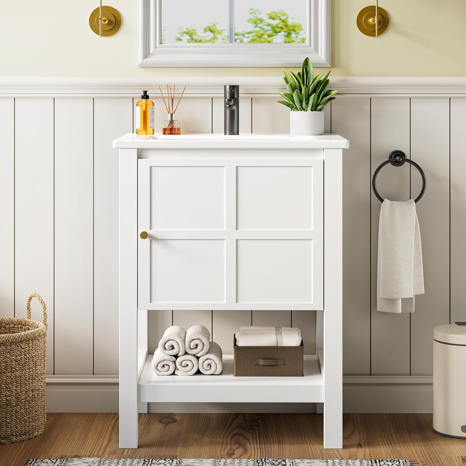 24 Inch Farmhouse Bathroom Vanity Sink Combo