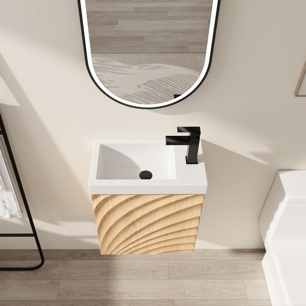 8.5" Floating Bathroom Vanity with Sink Combo