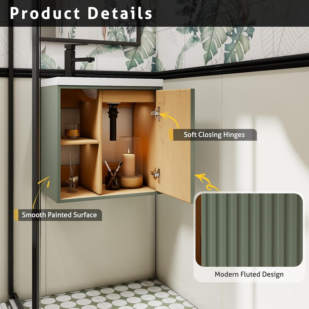 20" Floating Bathroom Vanity Sink Combo