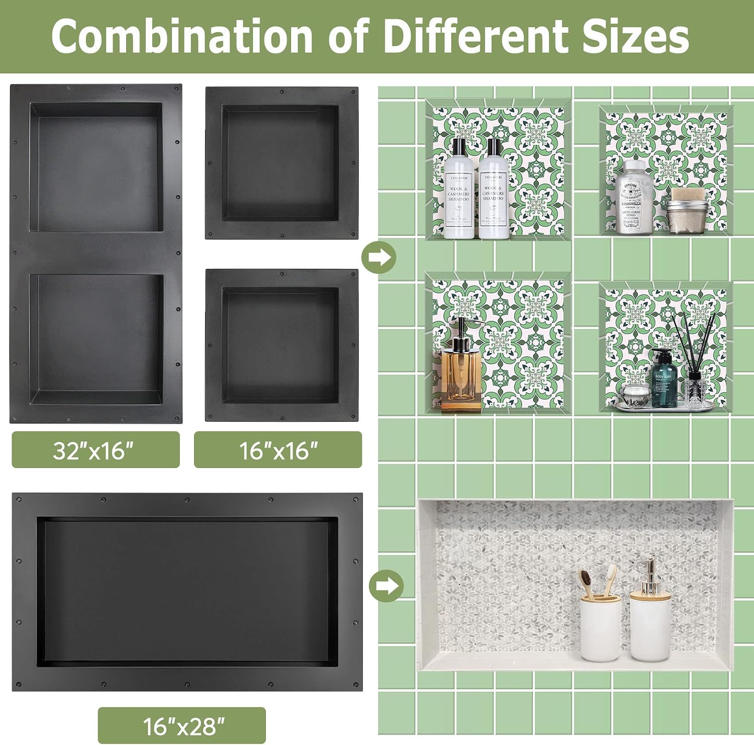 16"x28" Shower Niche