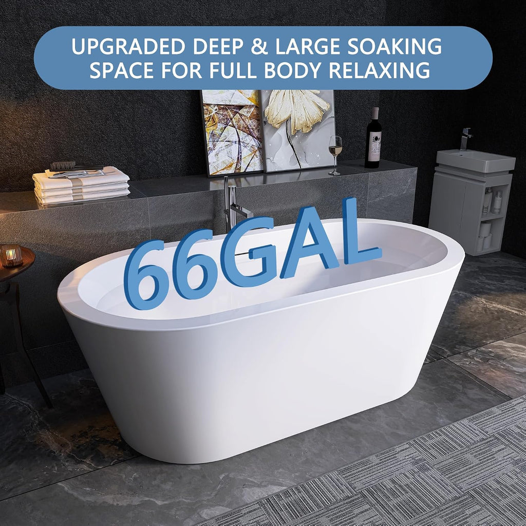 64" Freestanding Bathtub