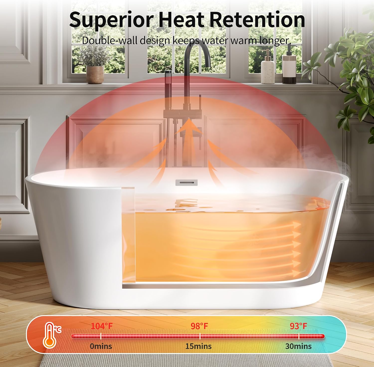 59" Freestanding Tub