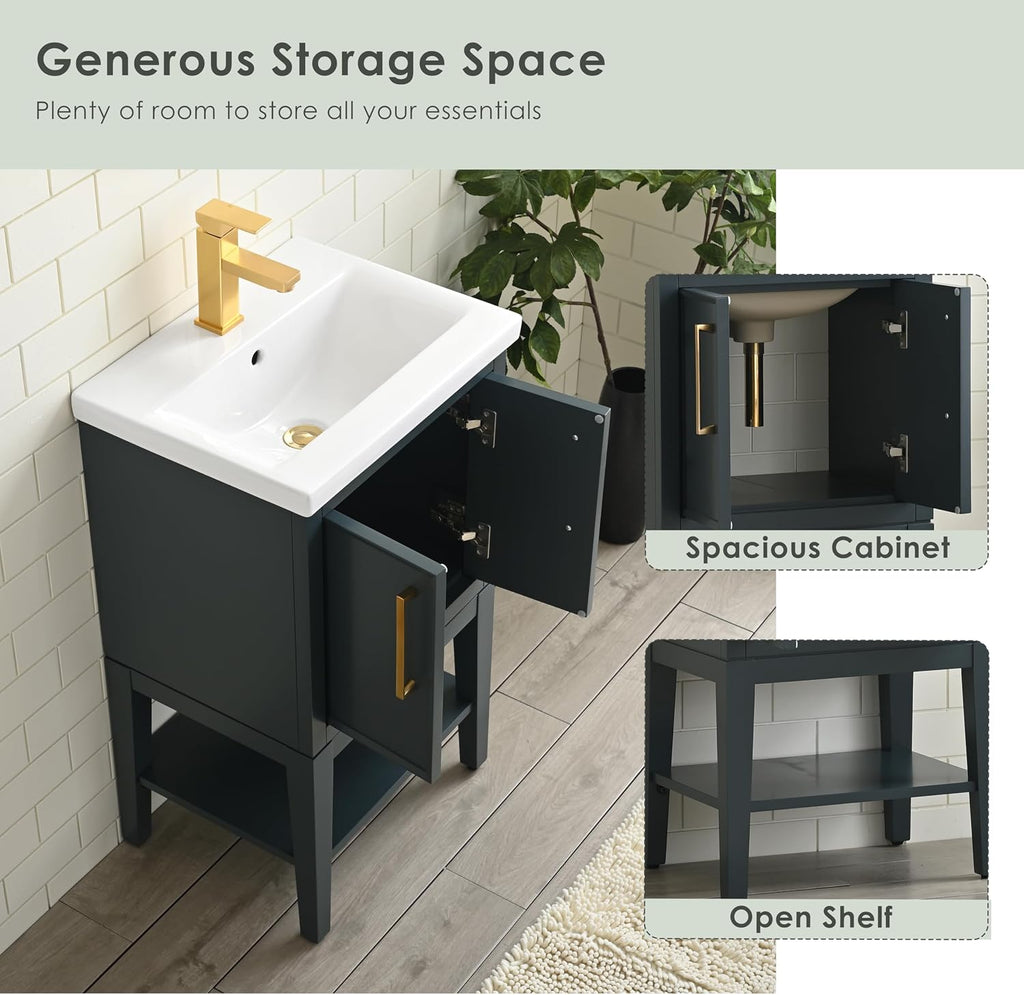 20" Small Bathroom Vanity with Sink Combo
